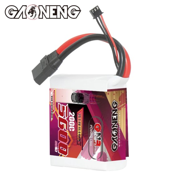 GNB GAONENG 5600mah 2S 7.4V 200C XT90 RC LiPo Battery Soft Pack Drag Racing Drag Pack High Performance Fast Speed RC Car  Race